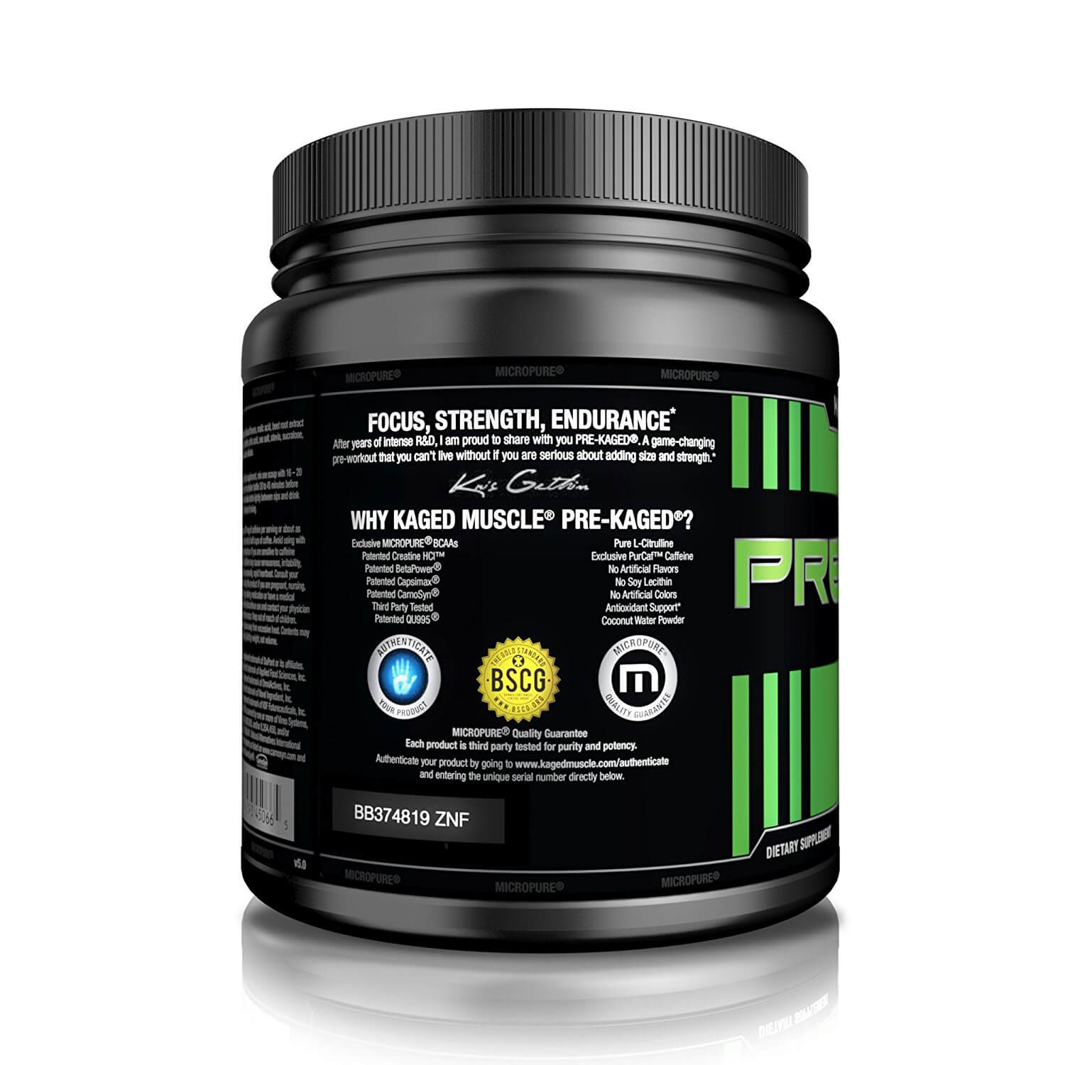 Kaged Muscle PreKaged Pre Workout Powder 600g NUTRABAY™
