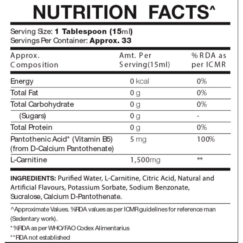 IN2 Nutrition Liquid L-Carnitine | NUTRABAY