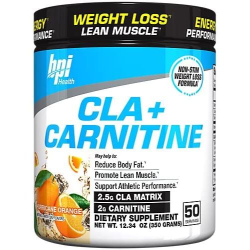 BPI Sports CLA+Carnitine ( 362.87 gm (0.79 Lb), Hurricane Orange) |  NUTRABAY