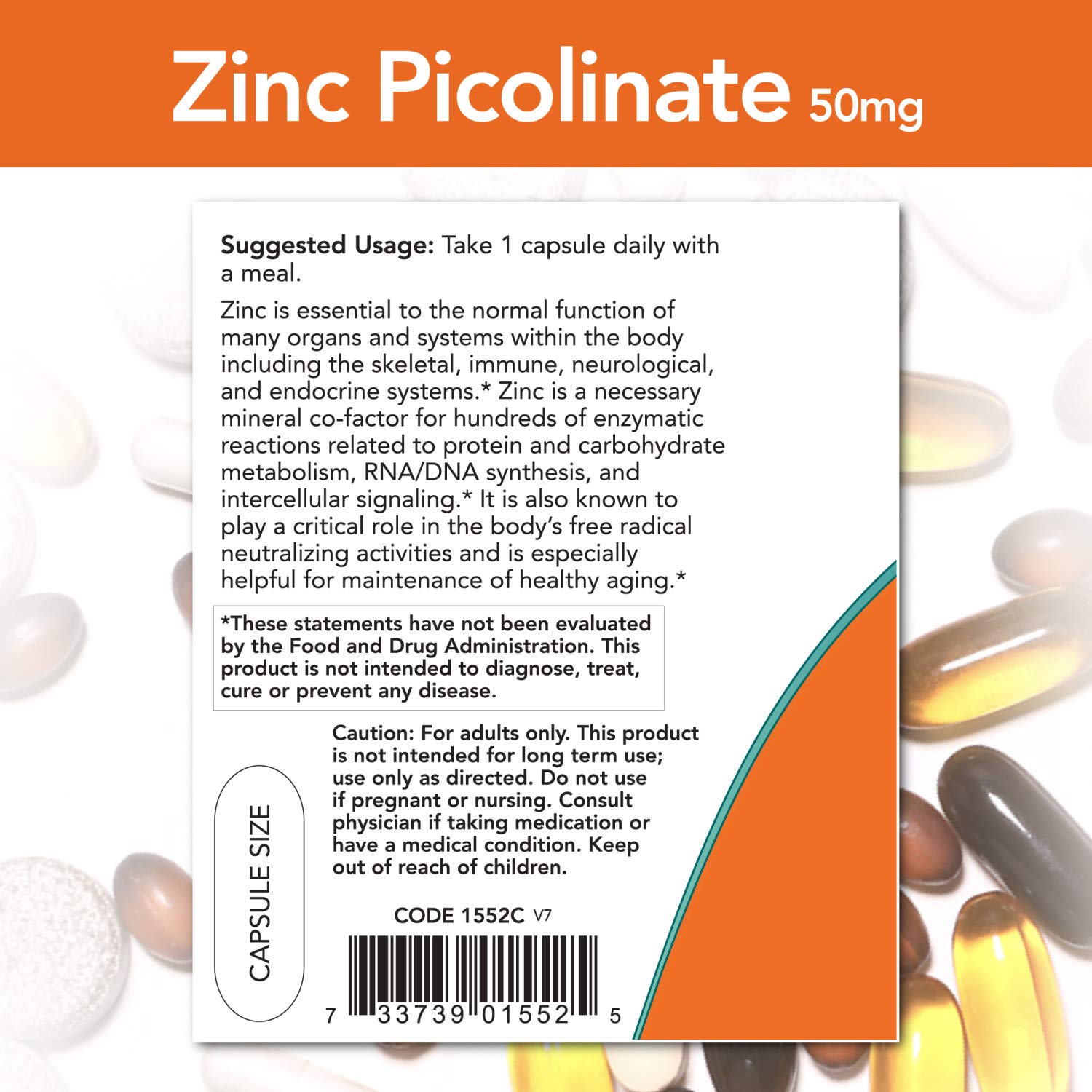 Now Foods Zinc Picolinate 50mg NUTRABAY™