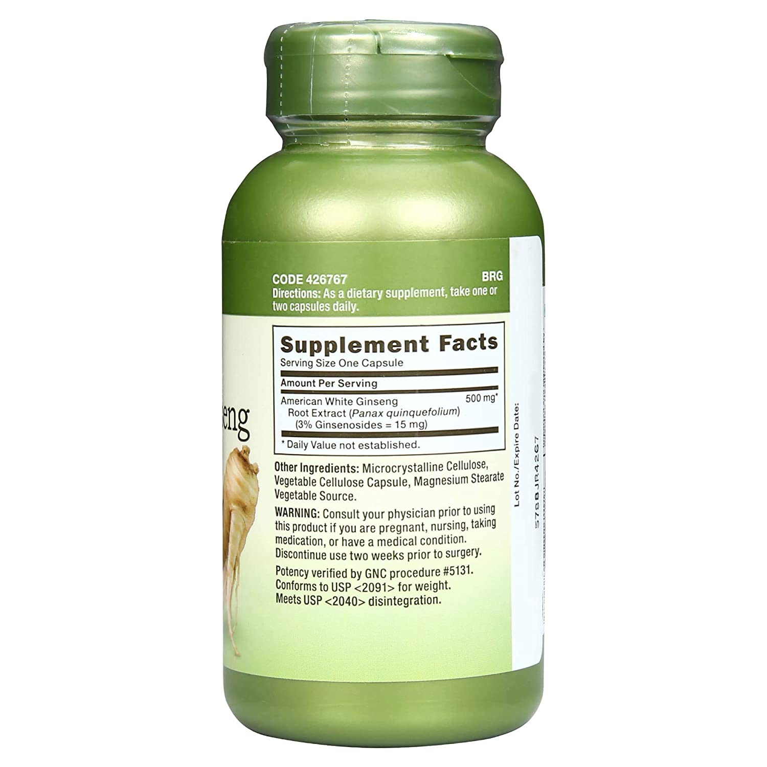 GNC American Ginseng Cap 500mg NUTRABAY™