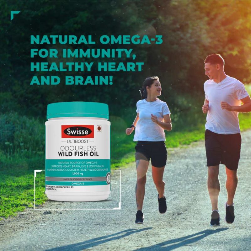 Swisse Ultiboost Odourless Wild Fish Oil 1000mg 200 Caps