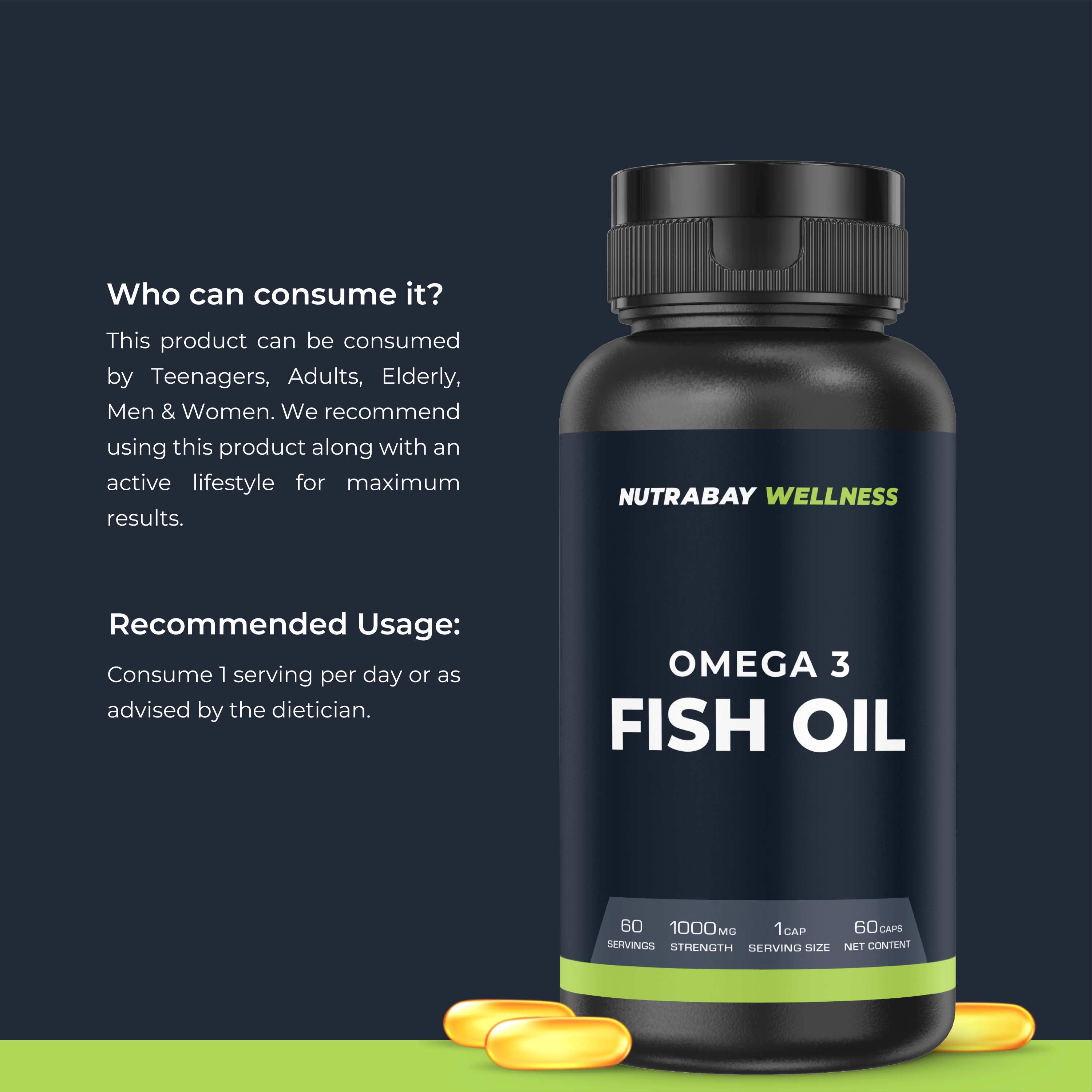 Nutrabay Wellness Fish Oil Omega 3 1000mg NUTRABAY™