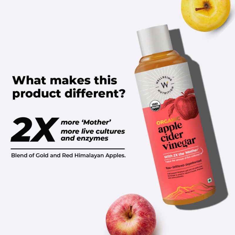 Wellbeing Nutrition Organic Apple Cider Vinegar with Mother of Vinegar