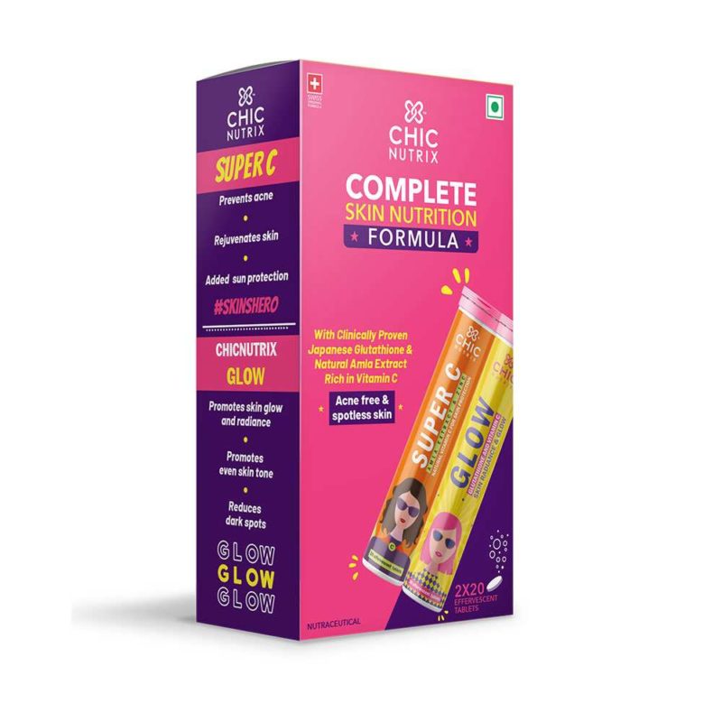 Chicnutrix Complete Skin Nutrition Formula - Japanese Glutathione & Vitamin C (2x20) | NUTRABAY Chicnutrix Complete Skin Nutrition Formula - Japanese Glutathione & Vitamin C (2x20) | NUTRABAY