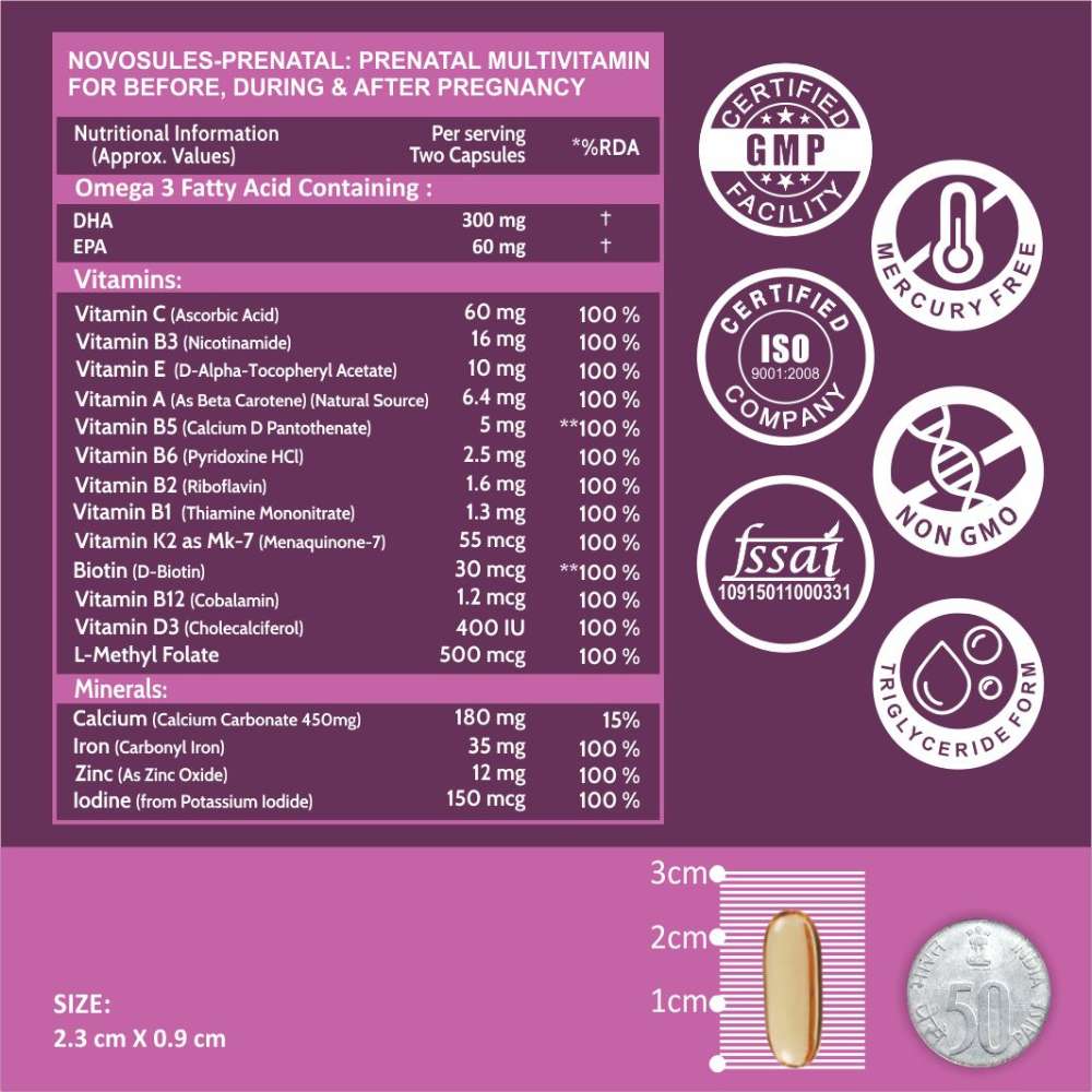 Carbamide Forte Prenatal Multivitamin for Pregnancy with 300mg DHA