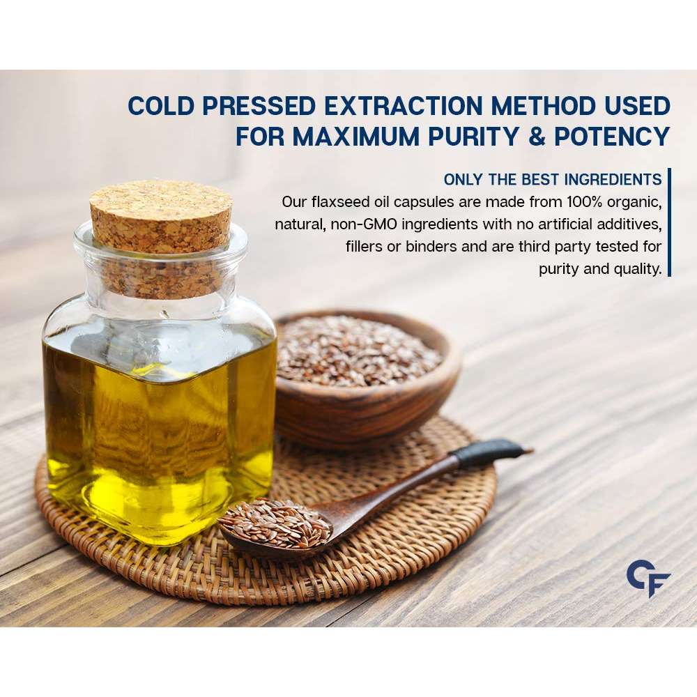 Carbamide Forte Cold Pressed Flaxseed Oil Capsules 1250mg Omega 3 6 9