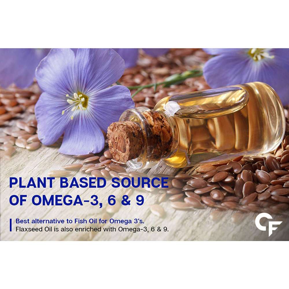 Carbamide Forte Cold Pressed Organic Flaxseed Oil 1000mg Omega 3 6 9