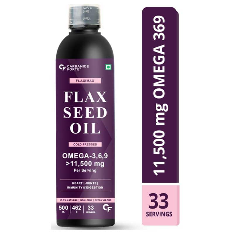 Carbamide Forte Cold Pressed Flax Seed Oil with 11500mg Omega 3 6 9 Per