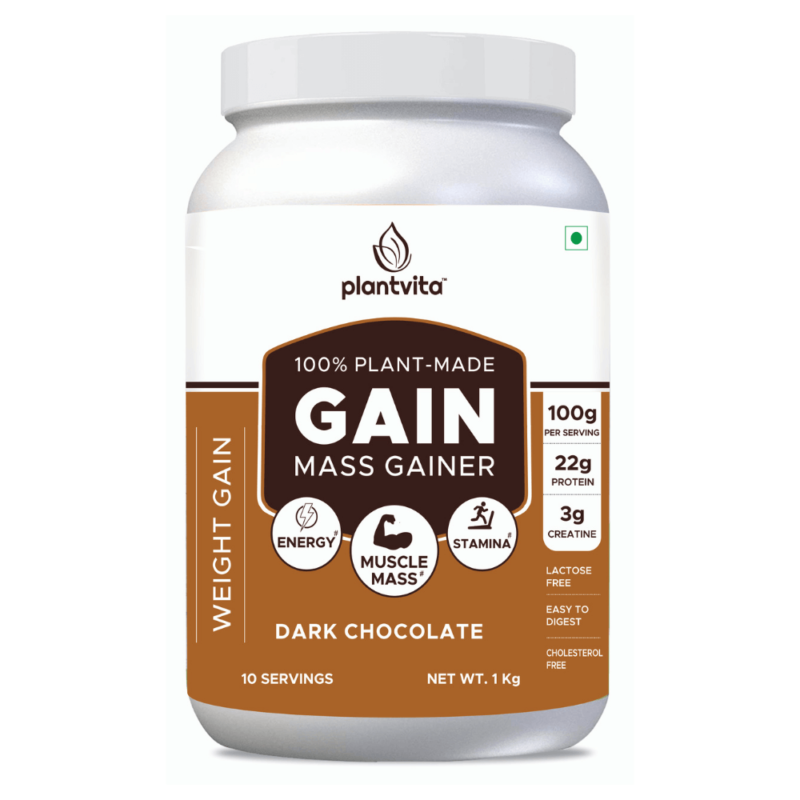 Bulk Vegan Mass Gainer Protein Powder PlantVita GAIN - Premium Vegan Mass Gainer for Clean Bulk - NUTRABAY™