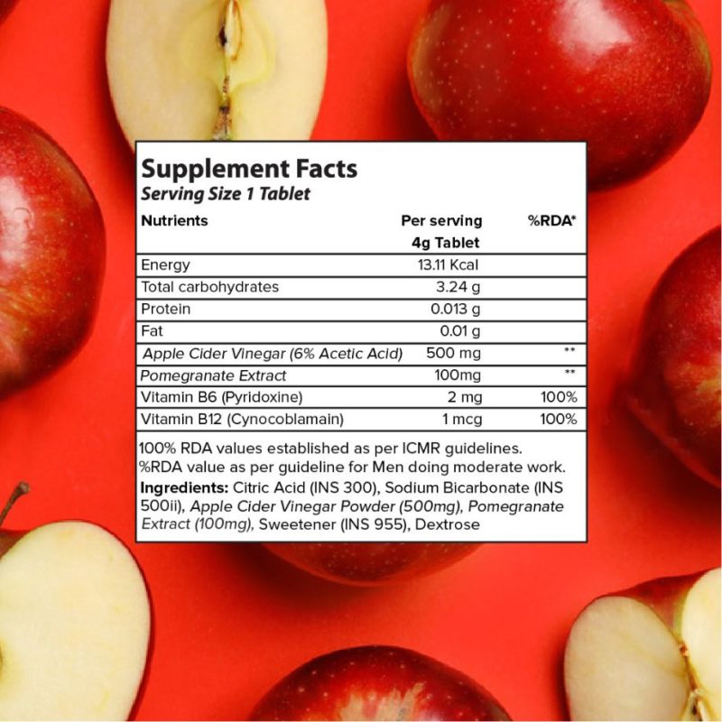 Plix Life Apple Cider Vinegar Effervescent Tablets NUTRABAY™