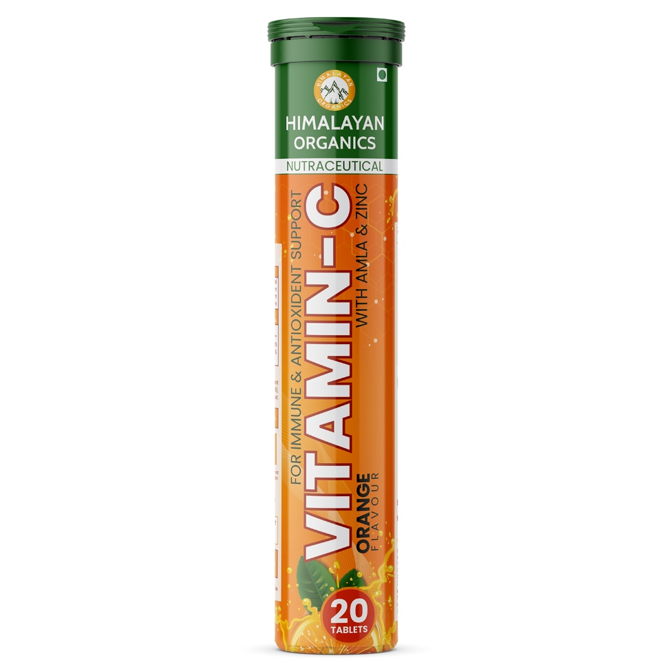 Himalayan Organics Vitamin C, Calcium, Amla with Zinc, Immunity Booster