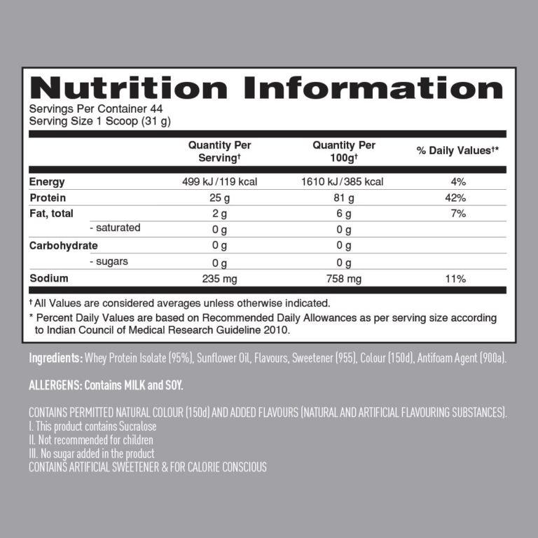 Isopure Zero Carb 100% Whey Protein Isolate Powder - NUTRABAY™