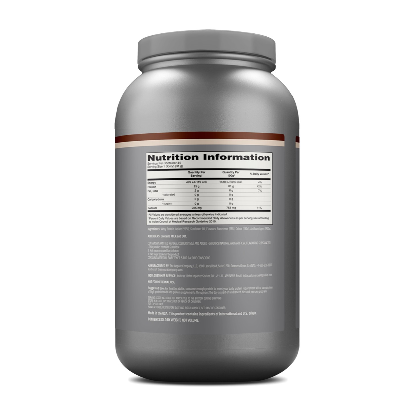 Isopure Zero Carb 100 Whey Protein Isolate Powder NUTRABAY™