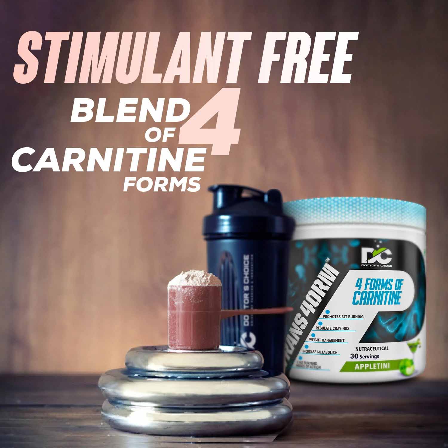 Doctor's Choice Trans4orm 4 Forms Of CARNITINE Blend CLA Garcinia Cambogia NUTRABAY™