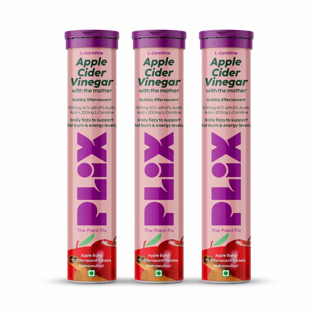 Plix L-Carnitine Apple Cider Vinegar (15 Effervescent Tablet)